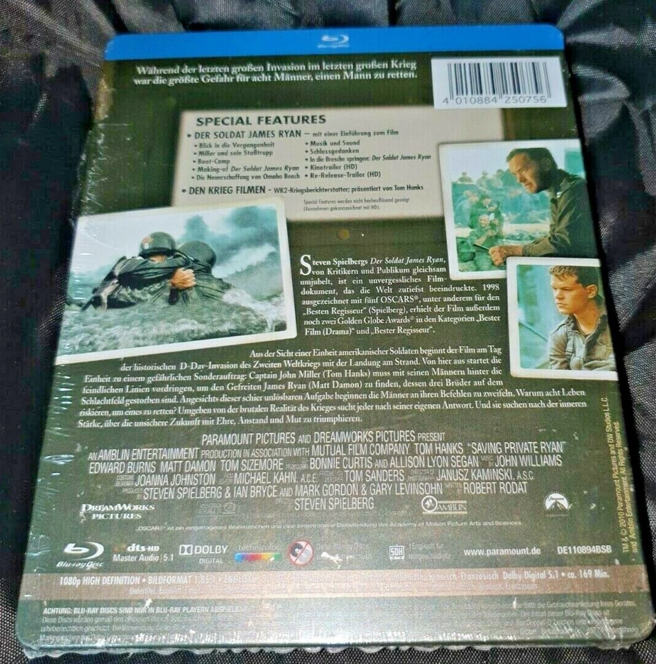 Saving Private Ryan Blu-Ray Limited Edition Exclusive OOP Steelbook New & Sealed - Image 2 of 2