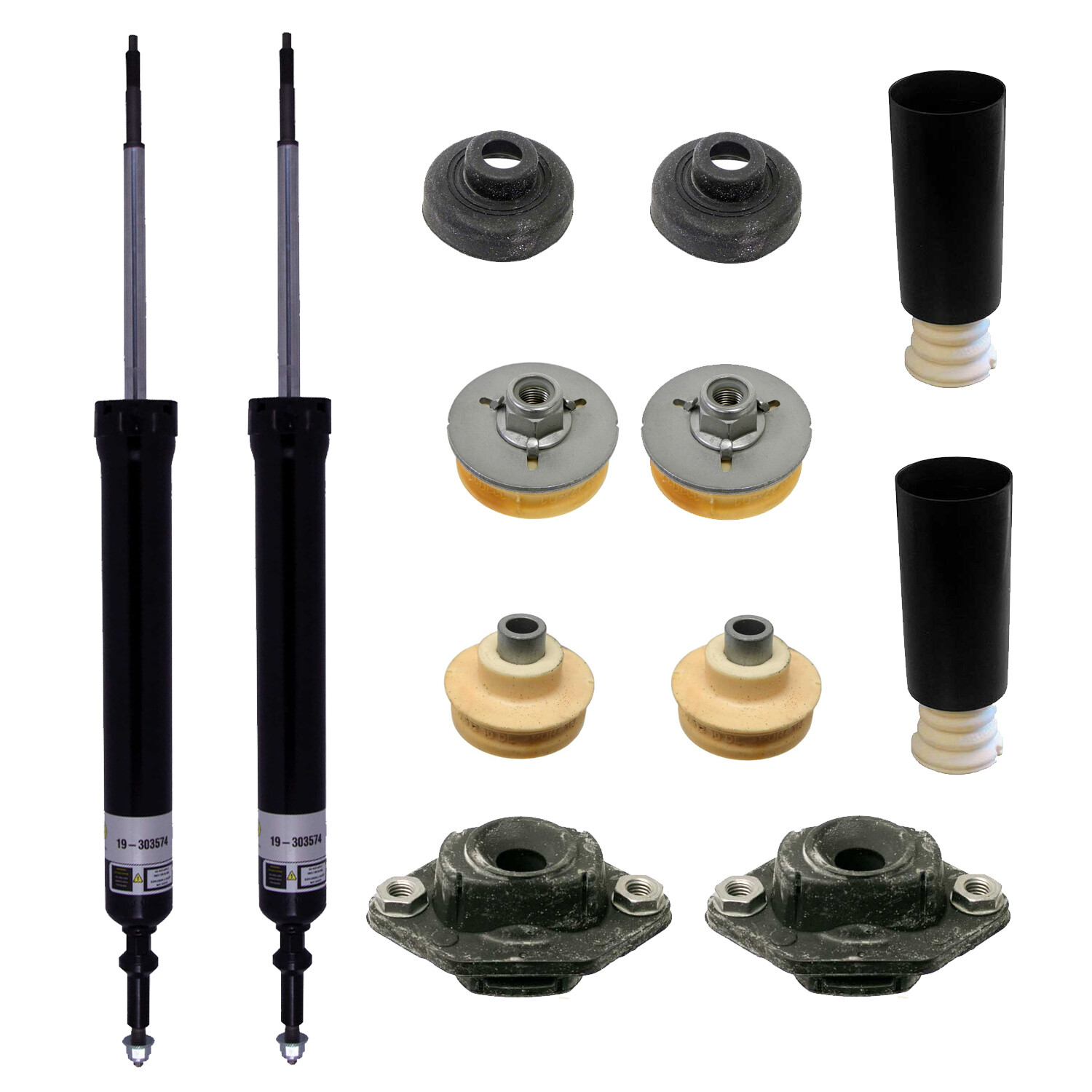 Rear Shock Absorber Twintube Shocks & Mounts Foam Bump Stops For BMW