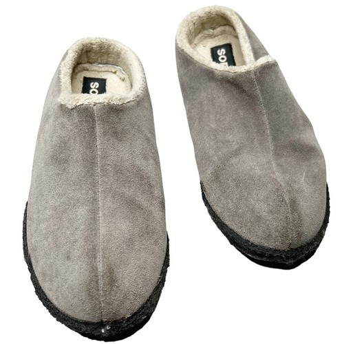 SOREL Lanner Ridge II Youth Slipper Quarry Dark Gray Slip On Shoes Size