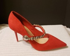 High Heel Party Shoes Rhinestones Pointed Toe Heel New US 7.5