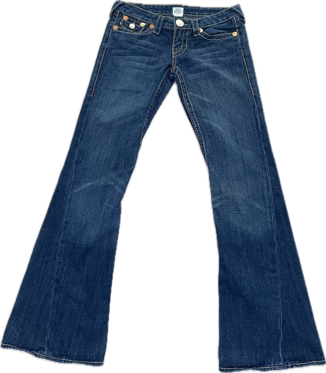 TRUE RELIGION RAINBOW JOEY フレアデニムパンツ 28 True Religion Rainbow Joey Jeans Flare Leg 28x31 Made In USA