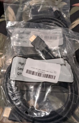 2x PREMIUM HDMI CABLE 6FT. Oxygen Free Copper. ARC. HEC. Triple Shield.  