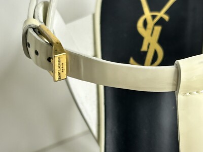 Women's Saint Laurent Sandals Tribute Patent Leather YSL