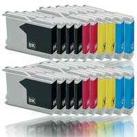 20 Tinte Patronen Kompatibel FüR Brother LC-970 Dcp 135C 150C 153C Mfc 235C