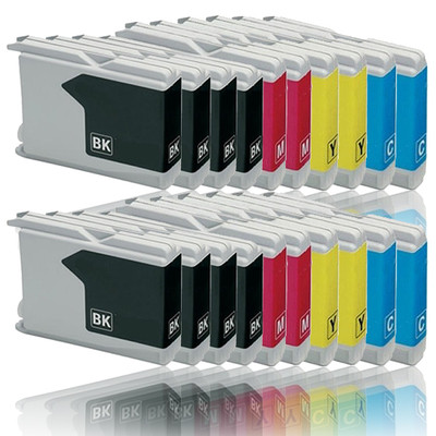 20  Tinte Drucker Patronen kompatibel für BROTHER LC970BK LC970C LC970M LC970Y