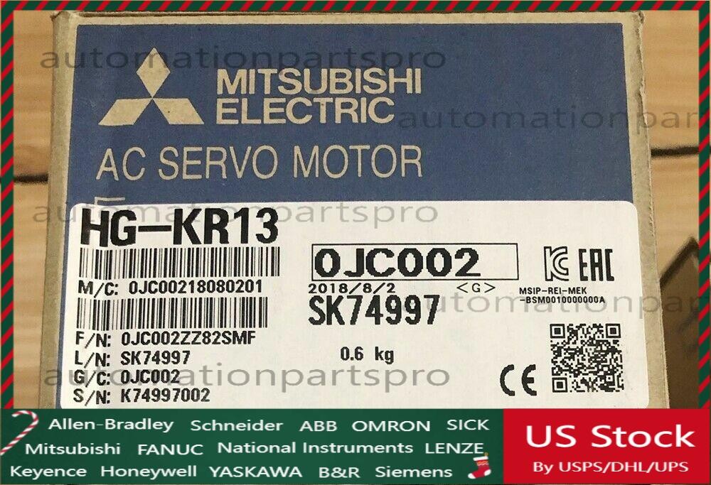 One MITSUBISHI HG-KR13 AC Servo Motor New In Box Fast Shipping