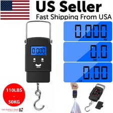 Digital Hanging Scale 110lb/50kg for Fishing & Luggage with Backlit LCD Screen
