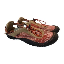 Jambu Womens Robin Shoes Coral Beige Tan Floral Slip On Bungee Cord 9.5