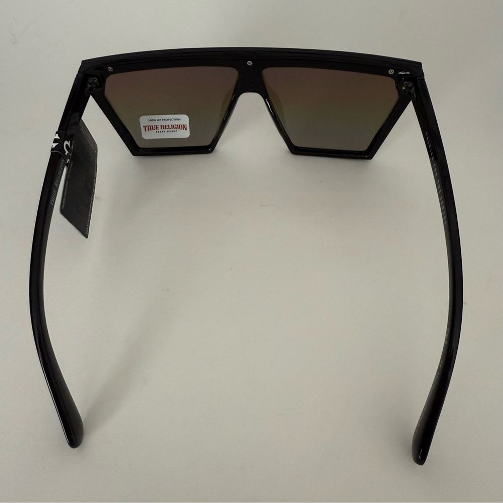 NEW TRUE RELIGION Shield Flat Top Square Sunglasses Iridescent Mirror thumbnail 6