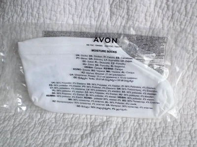 AVON MOISTURE SOCKS ~ WEAR OVERNIGHT WITH MOISTURISER FOR SUPER SOFT FEET *NEW*