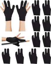 10PCS Three-Finger Billiard Gloves, Elastic Pool Gloves for Men  Women  