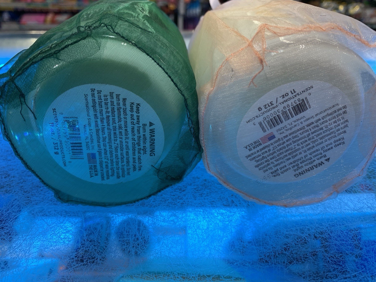 2 Pk Scentsational Natural Soy Candle 11oz  Sherwood Forest Mango Tango Gift Bag