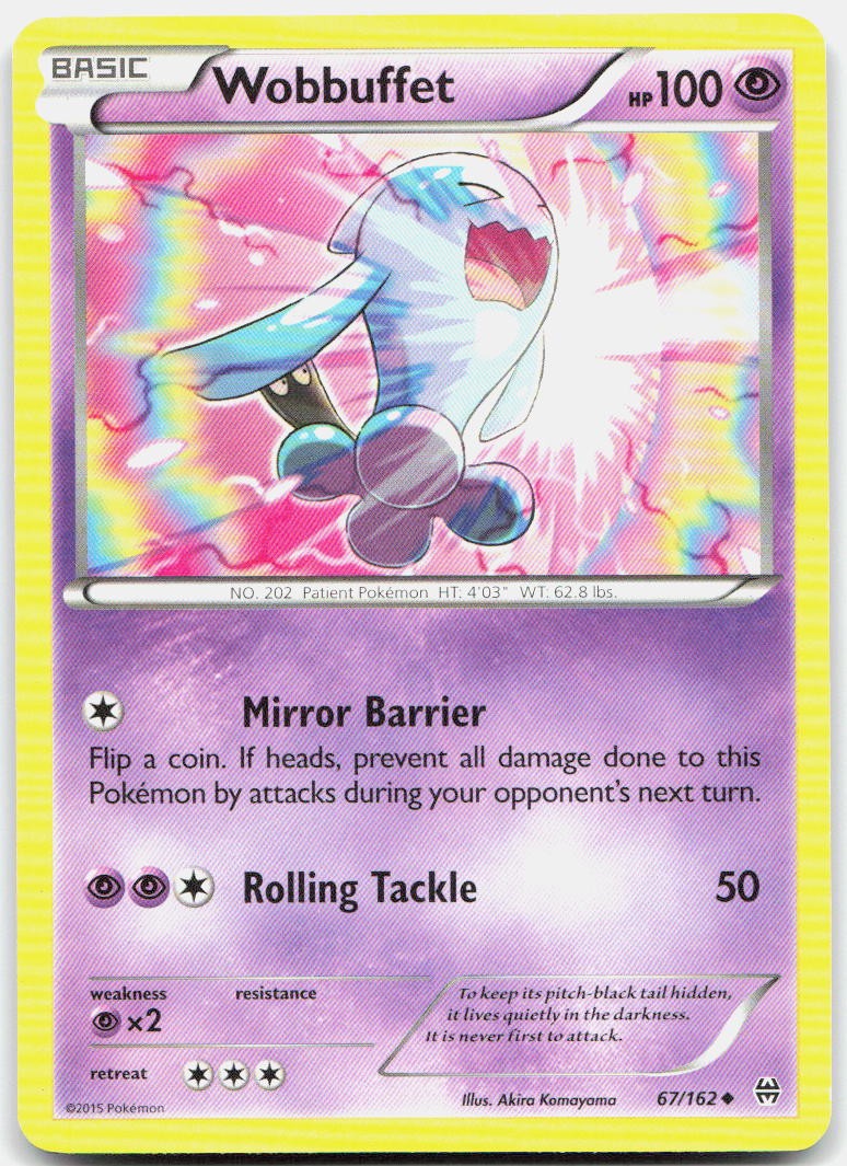 Wobbuffet 67/162 Uncommon BREAKthrough Pokemon LP