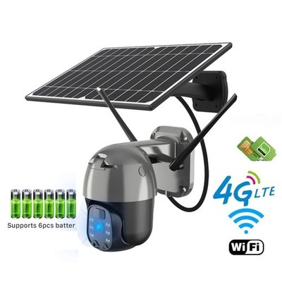 1080P HD 4G/WiFi Solar Power PTZ IP Camera Security CCTV Waterproof Outdoor Cam