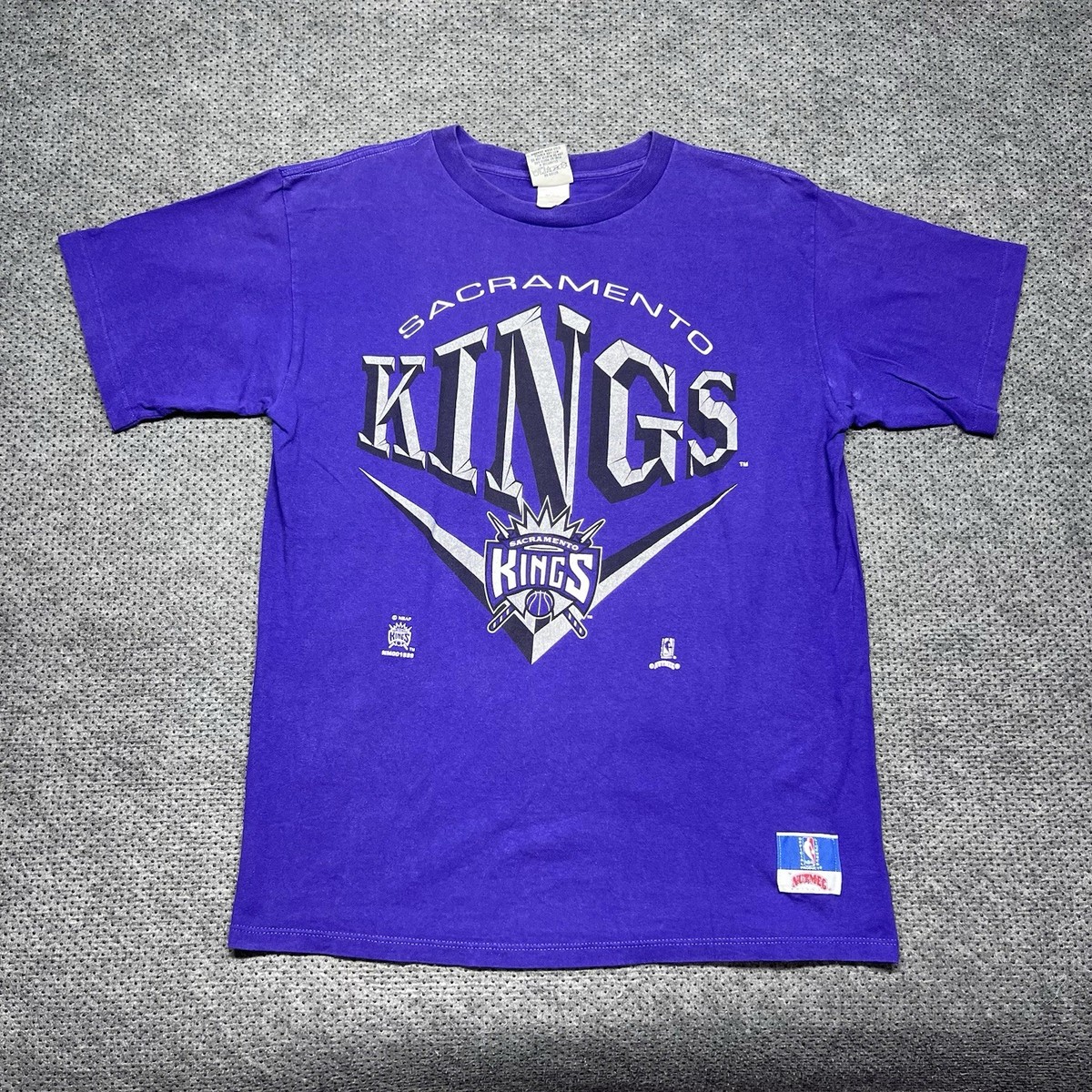 Vintage 90S Nutmeg Sacramento Kings Basketball T-Shirt XL MENS