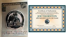 2025 NHL JOE THORNTON JERSEY PATCH SAN JOSE SHARKS HALL OF FAME CELEBRATION HOF