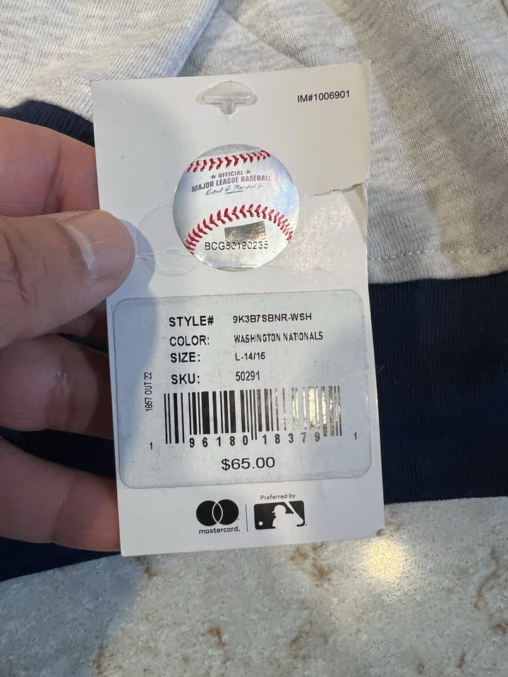 Washington Nationals Genuine Merchandise Embroidered Hoodie Jacket Kids LG 14/16 - Image 2 of 4