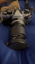 Nikon FM2 Film SLR Camera Lot w/ Lens, Vivitar 283, Sunpak 121, Bag