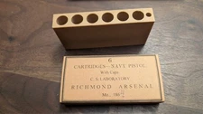 Paper Cartridge Box: .36 Caliber, Richmond Arsenal Style