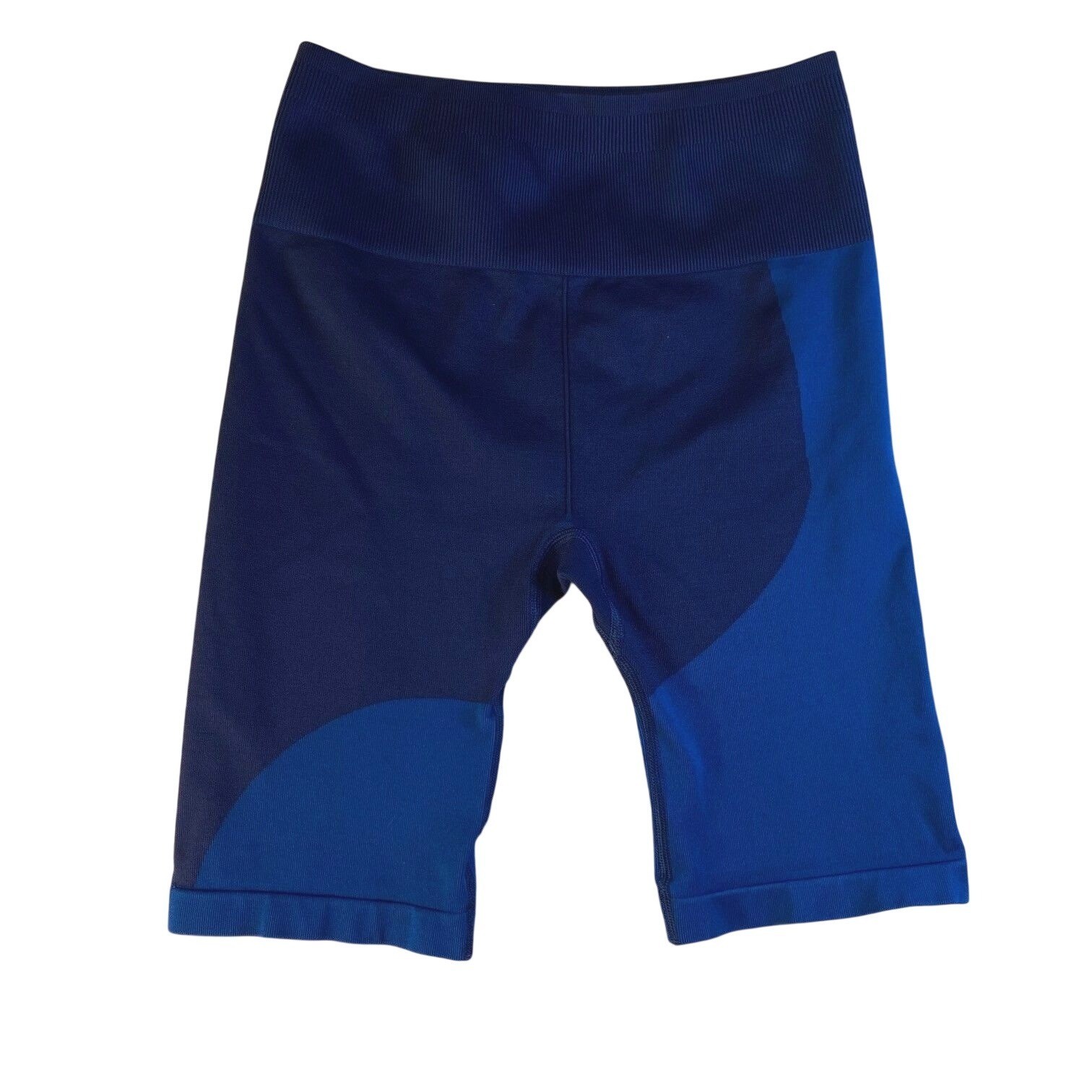 Fabletics Compression Biker Shorts Blue Black M  Cycling Track Stretch Hiking-image