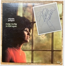 Signed Wanda Jackson Make Me A Child Again Autographed NM Vinyl 1975 Myrrh 6556