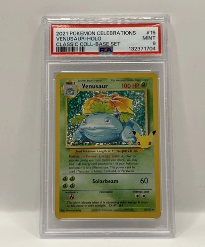PSA 9 Venusaur 15/102 Celebrations: Classic Collection 25th Anniversary MINT 🍃