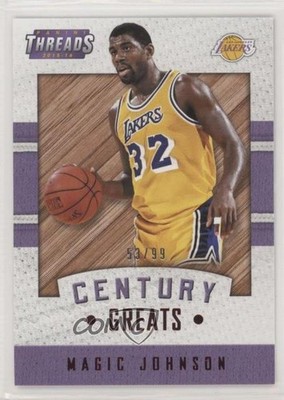 2015-16 Panini Threads Greats Century Proof Red 53/99 Magic Johnson #17 HOF 0w8