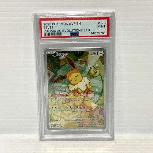PSA 9 Eevee SVP 173 - Prismatic Evolutions ETB Promo - Graded Pokemon Card