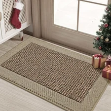  Indoor Door Mat 20" x 32", Dirt Trapper Door 20" x 32" (Rectangular) Taupe