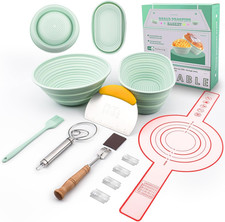 Silicone Banneton Bread Proofing Basket Oval Sourdough Starter Kit Making Tool