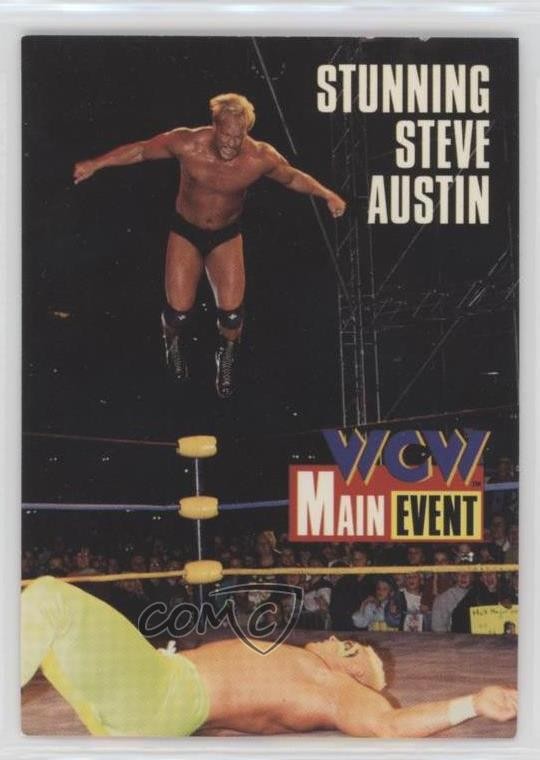 1995 CARDZ WCW Main Event Stunning Steve Austin #29 HOF 09if