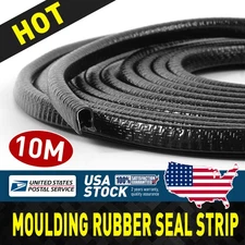 10m/33FT U Shape Rubber Seal Car Door Edge Guard Molding Trim Protectors Strip