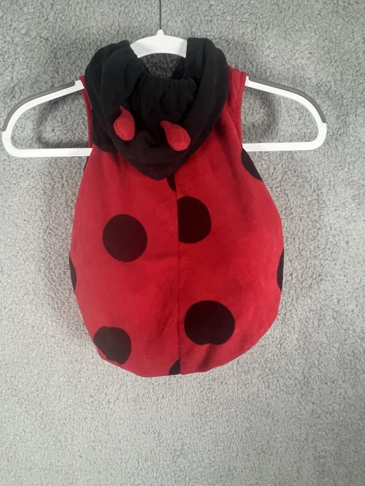 Fantasia de Halloween Carters Lady Bug 18 meses vermelho preto zíper - Imagem 2 de 3