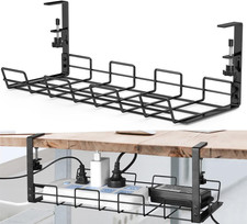 No Drill under Desk Cable Management Tray, Desk Wire Management Cable Tray Sturd