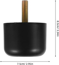 8 Pack Plastic Furniture Legs Replacement with Screws 2.55 X 1.96 Inch Sofa F...