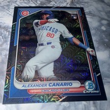 Alexander Canario 2024 Bowman Chrome Black Super Refractor Rookie 1/1 RC Gem Min