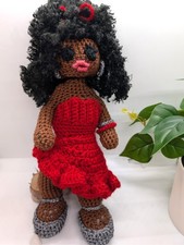 Handmade Crochet Doll OOAK Amigurumi Art Doll Emotional Support Gift 9" Adult