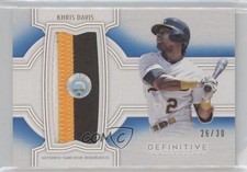 2020 Topps Definitive Collection Jumbo Relic Blue 26/30 Khris Davis #DJRC-KD 0b2