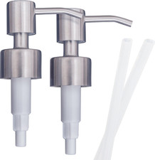 Stainless Steel Soap and Lotion Dispenser Pumps, Replacement for Your Bottles B