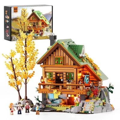 Funwhole / Lumibricks Retro House - F9035 Mountain Cabin - m. Beleuchtung