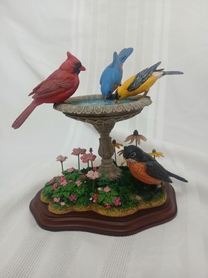 Danbury Mint ''Summer Gathering'' Bird Sculpture By Bob Gauge