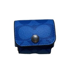 Coach Earbuds Case for the AirPods Pro Signature Coated Canvas Bright Blue