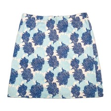 Vineyard Vines Skirt Womens 4 Blue All Over Print Coral Casual Beach Preppy