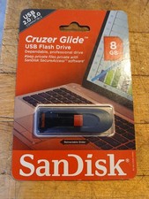 SANDISK CRUZER GLIDE USB FLASH DRIVE 8 GB Brand New Sealed