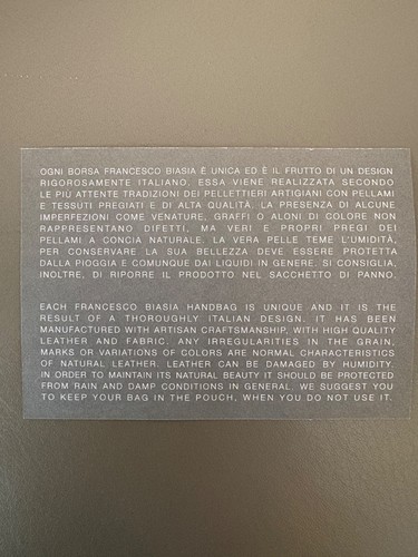 Bolso de mano Francesco Biasia con asa superior gris azulado tamaño mediano hecho en Italia - Imagen 16 de 24