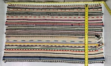 Hand Made VTG Rag Rug 23" x 39" Mid Century Modern Boho Shabby Chic Cottagecore