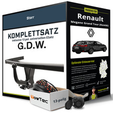 Anhängerkupplung starr für RENAULT Megane Grand Tour (Kombi) +E-Satz NEU