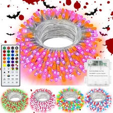 Echosari Halloween String Lights Battery Operated, 150+ Scene Modes Color Changi