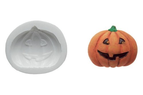 Stampo per Torta di Zucca 3D Stampo In Silicone Di Zucca Stampo a Candela Halloween Stampo in Zucca Stampo in Silicone 3D 6 Fori Strumento per Stampi da Forno per Zucca di