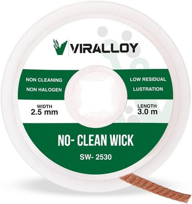 No Clean Solder Wick Braid 10ft Pure Copper Pocket Size, Gold 